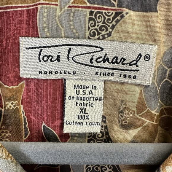 Vtg Tori Richard XL Honolulu Hawaiian Camp Shirt Turtle Fish Button Up‎ Tropical - Picture 5 of 10